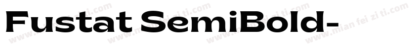 Fustat SemiBold字体转换